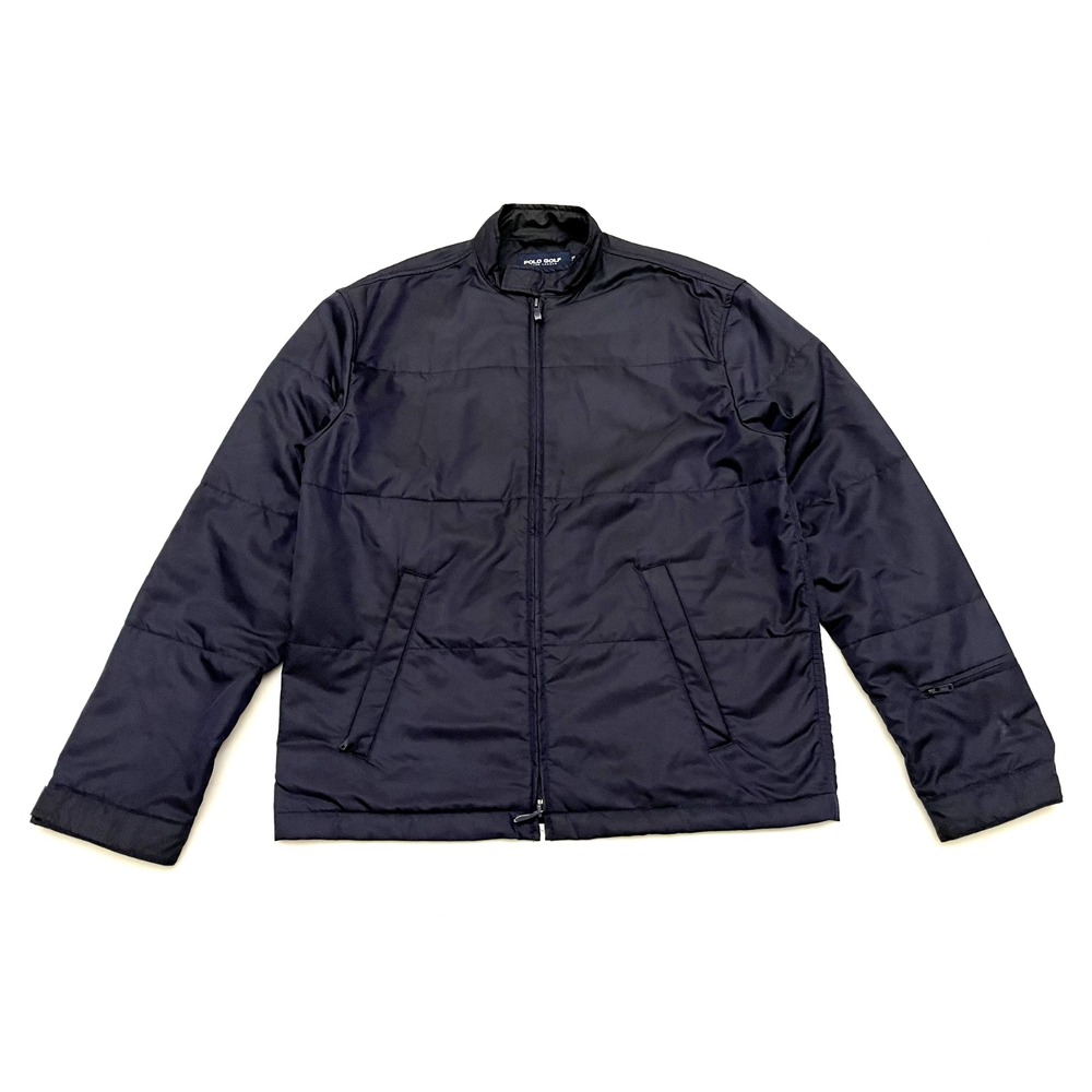 Vintage Polo Golf Ralph Lauren Quilted Lightweight Windbreaker Jacket Small Blue